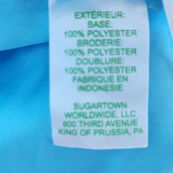 NWT Lilly Pulitzer Geri Off the Shoulder Seabreeze Blue Dress SZ M - Picture 12 of 16